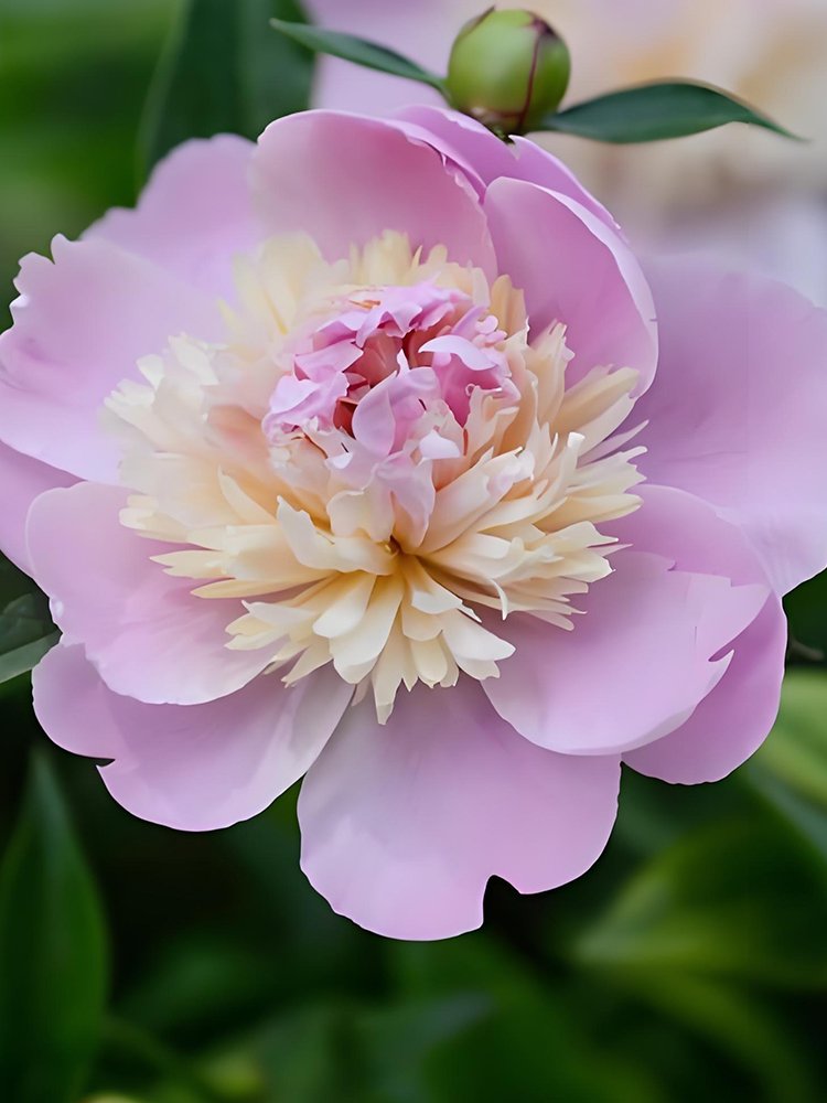 JMS Fragrant Qiyuan Peony Seeds - Light Pink Double Petals, Khaki Stamen