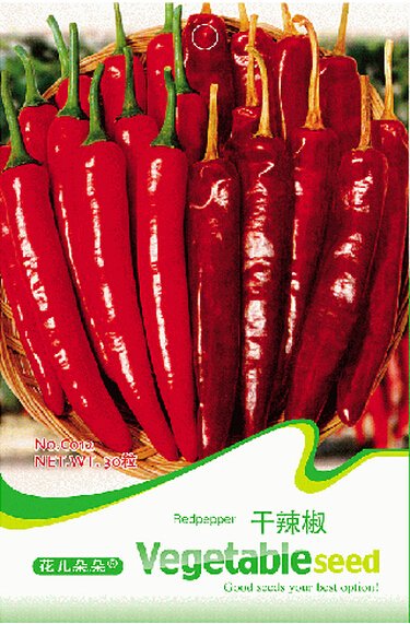JMS Red Dried Hot Chili Hunan Pepper Organic Seeds, Organic Pack, 30 Seeds / Pack, Edible Vegetables