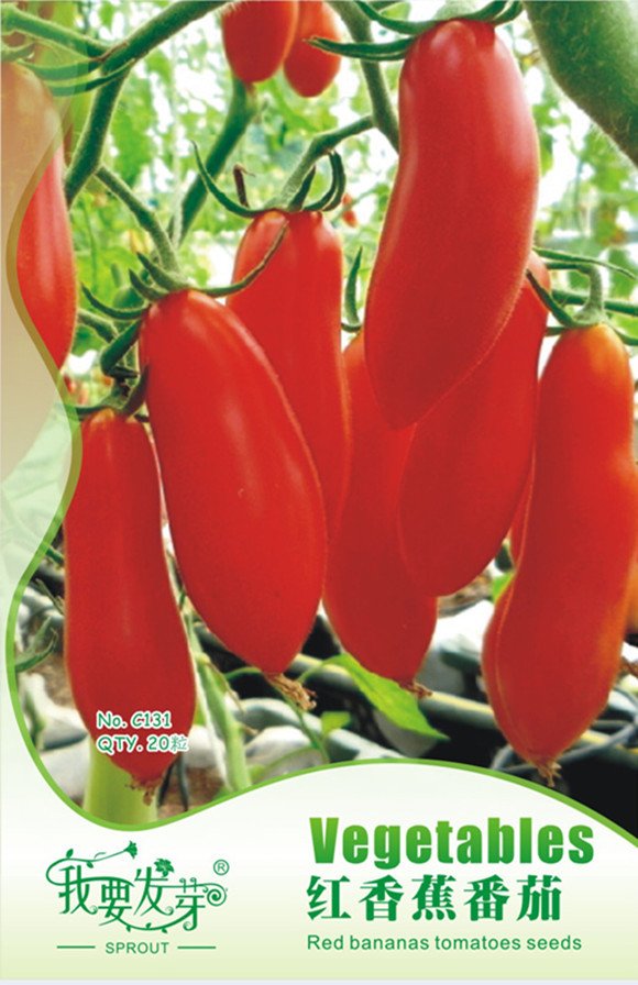 JMS Original Pack, 20 Seeds / Pack, Red Banana Tomato Seeds Heirloom Tomato Vegetables #A00294