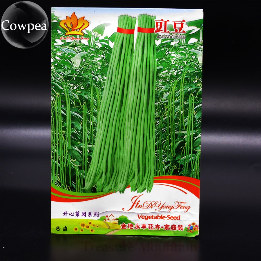 JMS Chinese Green Long Cowpea Vegetable Seeds, Original Pack, 20 Seeds