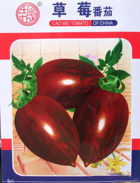 JMS Heirloom 'Strawberry' Tomato Seeds, Original Pack, Approx 100 Seeds / Pack, Bright Coffee Tomato