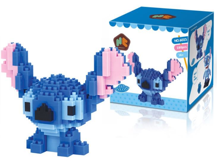 Stitch Little Baby Dragon Blue 6023 LOZ HC BLOCK Mini Building Block a F01