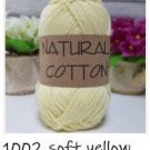 Diva 100% recycled soft Turkish cotton yarn DK, 1002 Soft Yellow