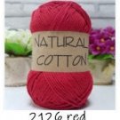 Diva 100% recycled soft Turkish cotton yarn DK, 2126 Red