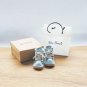 Handmade light blue leather boots for Blythe, Ruruko, Licca doll with box & shopping bag