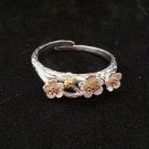 925 sterling liver adjustable ring with cherry blossoms 925 sterling liver adjustable ring with cherry blossoms