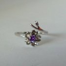 925 sterling silver purple cherry blossom adjustable ring 925 sterling silver purple cherry blossom adjustable ring