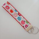 Apple print key fob wristlet