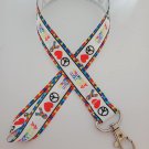 Autism peace and love lanyard / ID holder / badge holder