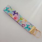 Balloon animal print key fob wristlet