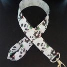 Black and white panda print lanyard / ID holder / badge holder