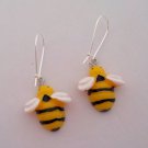 Black and yellow bee earrings