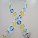 Blue and yellow peace love and hope lanyard / ID holder / badge holder
