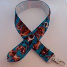Blue dog print lanyard / ID holder / badge holder Blue dog print lanyard / ID holder / badge holder