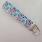 Blue elephant key fob wristlet