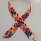 Bright fruit print lanyard / ID holder / badge holder