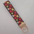 Brown flower print key fob wristlet Brown flower print key fob wristlet