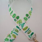 Cactus / succulent print lanyard / ID holder / badge holder