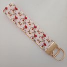Chicken print key fob wristlet