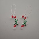 Christmas candy cane earrings