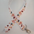 Christmas snowman and bird lanyard / ID holder / badge holder