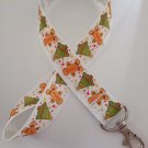 Christmas tree and gingerbread man lanyard / ID holder / badge holder