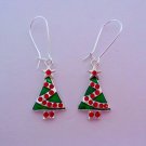 Christmas tree with red bauble earrings Christmas tree with red bauble earrings