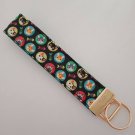 Cute cat print key fob wristlet
