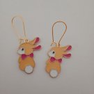 Cute bunny rabbit charm earrings