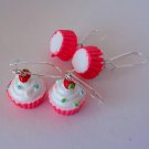 Cupcake charm earrings