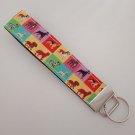 Dog breed print key fob wristlet Dog breed print key fob wristlet