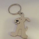 Silver dog keyring