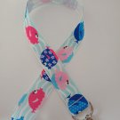 Bright fish print lanyard / ID holder / badge holder