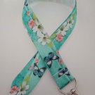 Flower and butterfly lanyard / ID holder / badge holder