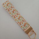 Giraffe print key fob wristlet