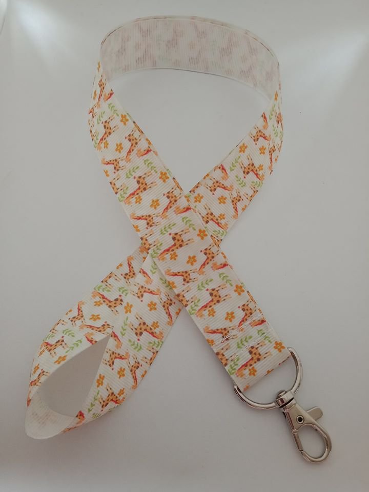 Giraffe print lanyard / ID holder / badge holder