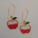 Gold apple charm earrings Gold apple charm earrings