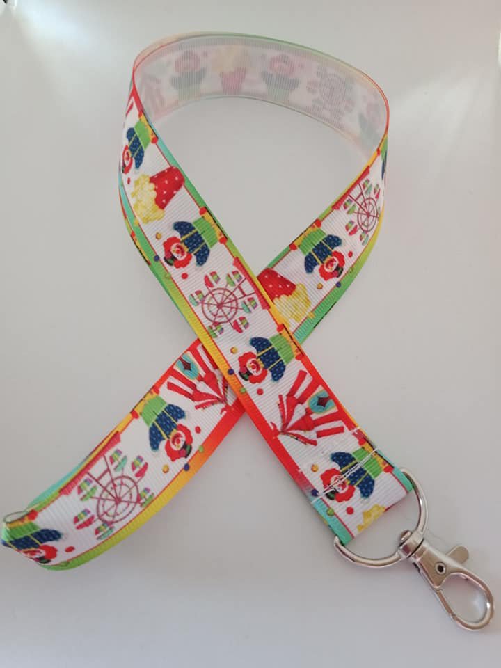 Clown ferris wheel lanyard / ID holder / badge holder