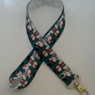 Green snowman / Christmas lanyard / ID holder / badge holder