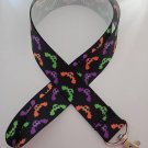 Halloween bat print lanyard / ID holder / badge holder