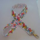Hawaiian tropical flower print lanyard / ID holder / badge holder