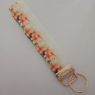 Hawaiian frangipani flower key fob wristlet