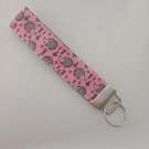Hedgehog print key fob wristlet