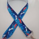 Shark print lanyard / ID holder / badge holder