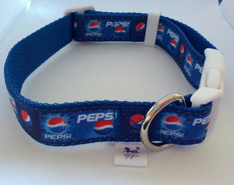 Pepsi adjustable dog collar medium