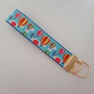 Hot air balloon print key fob wristlet Hot air balloon print key fob wristlet