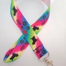 I love my dog rainbow print lanyard / ID holder // badge holder I love my dog rainbow print lanyard / ID holder // badge holder