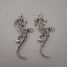 Large silver lizard dangle earrings Large silver lizard dangle earrings
