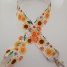 Orange and yellow sunflower lanyard / ID holder / badge holder