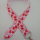 Strawberry print lanyard / ID holder / badge holder